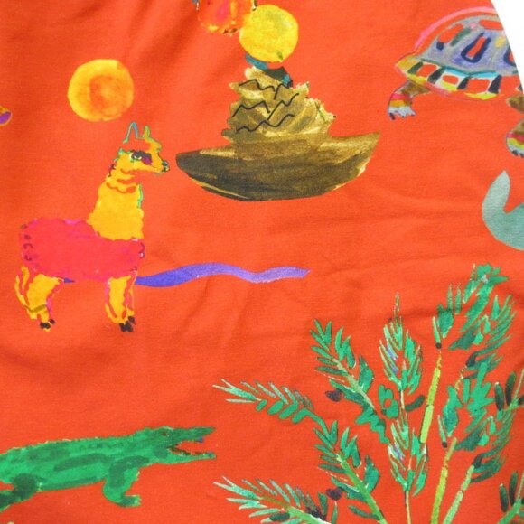 NWT Sezane x G. Kero Samantha in The Animal Orange Wrap Mini Dress S - Picture 12 of 12